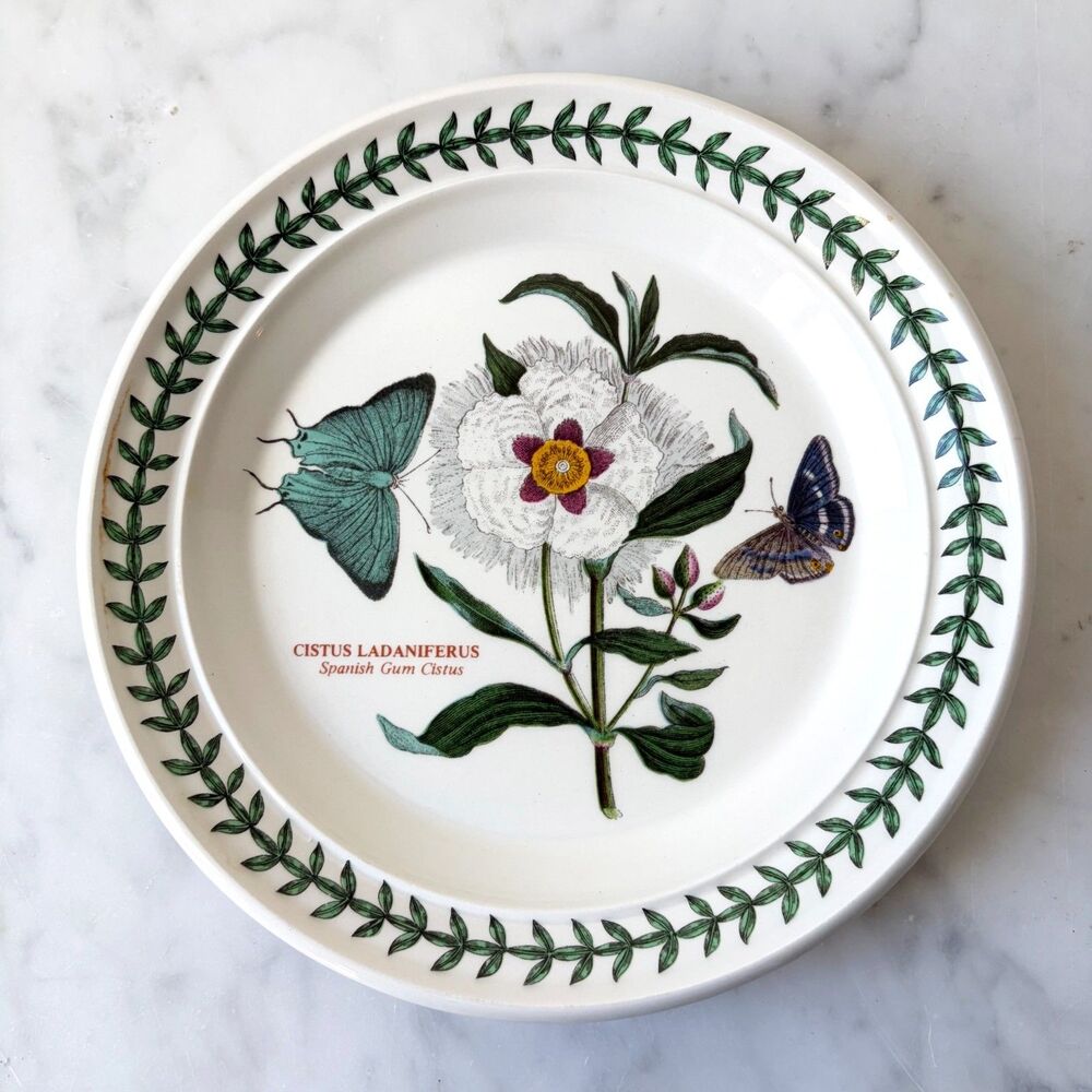 Portmeirion Botanic Garden Bread & Butter Plate 7.25" Spanish Gum Cistus 1972
